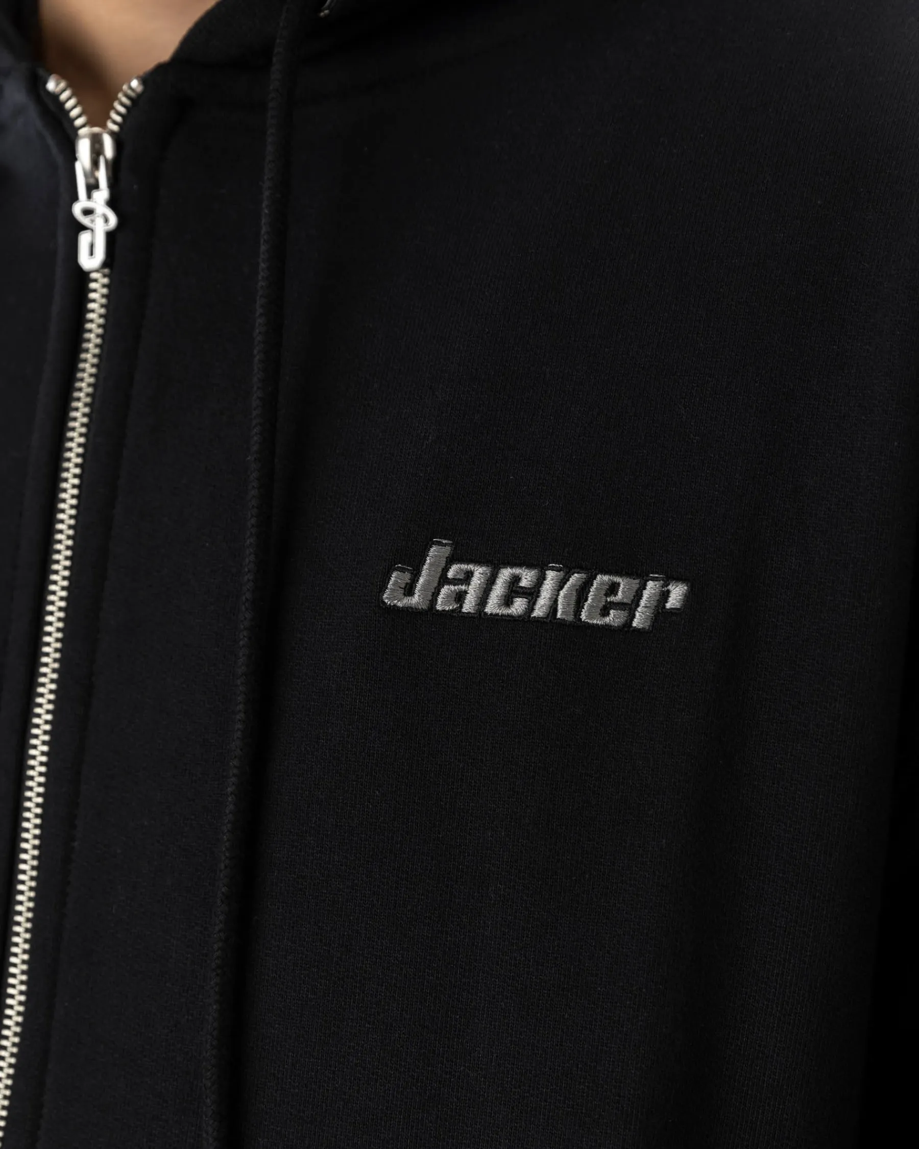 Sweats|JACKER ABSOLEM ZIPPED HOODIE - BLACK