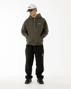 Sweats|JACKER ABSOLEM ZIPPED HOODIE - GREEN