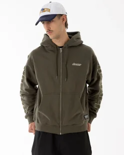 Sweats|JACKER ABSOLEM ZIPPED HOODIE - GREEN