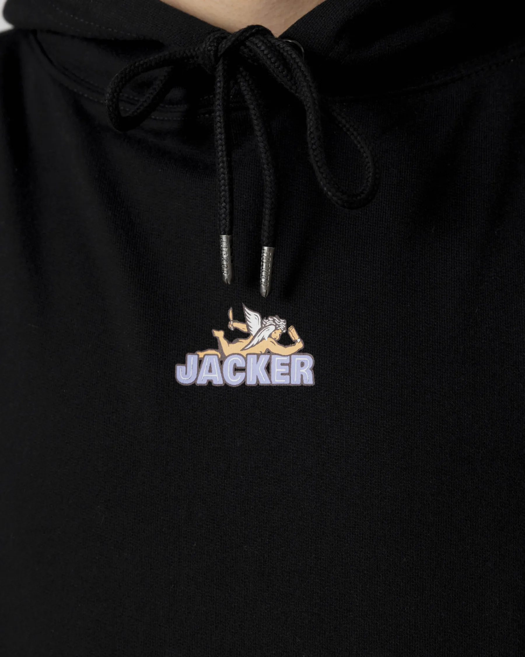 Sweats|JACKER ANGELS HOODIE - BLACK