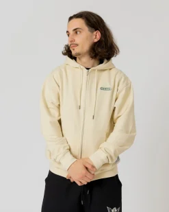 Sweats|JACKER ANGELS ZIPPED HOODIE - BEIGE