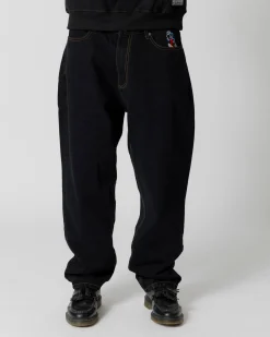 Pantalons & Shorts|Denim|JACKER BIG PHARMA DENIM BAGGY PANT - BLACK