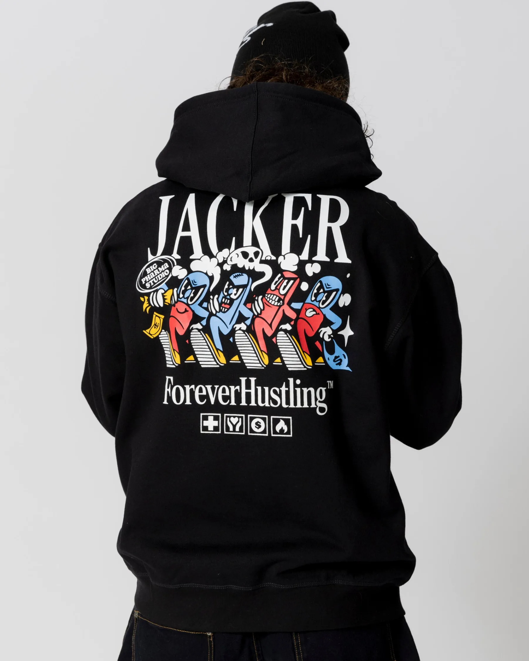 Sweats|JACKER BIG PHARMA HOODIE - BLACK