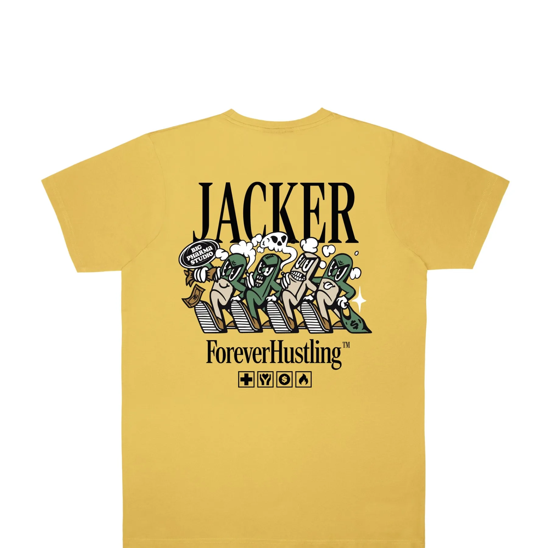 T-shirts|JACKER BIG PHARMA T-SHIRT - YELLOW
