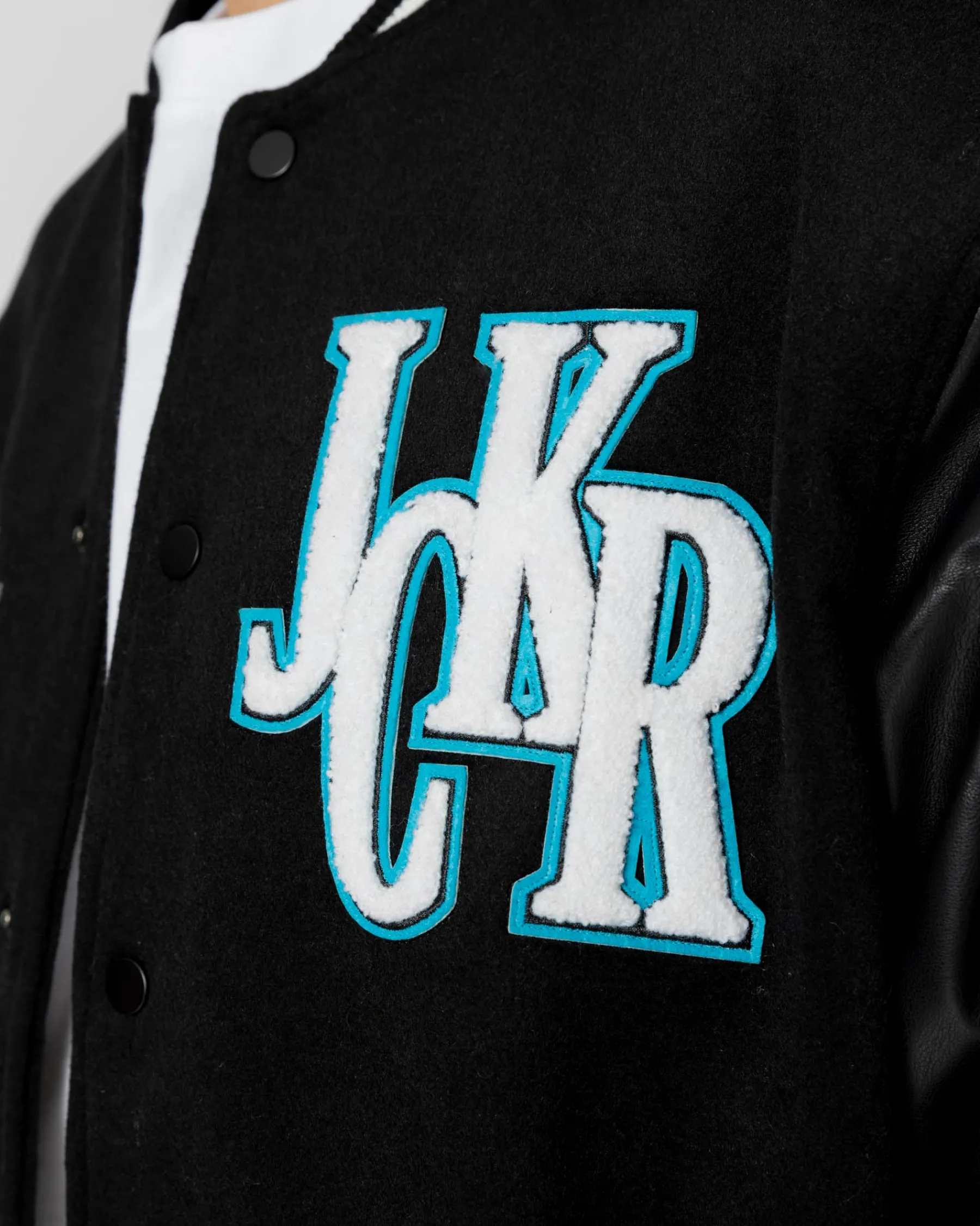 Vestes|JACKER BIG PHARMA VARSITY JACKET - BLACK