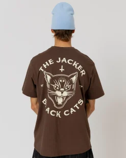 T-shirts|JACKER BLACK CATS T-SHIRT - BROWN