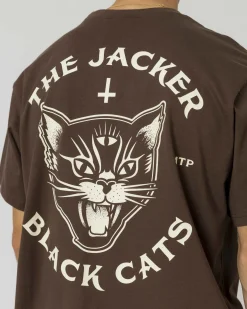 T-shirts|JACKER BLACK CATS T-SHIRT - BROWN