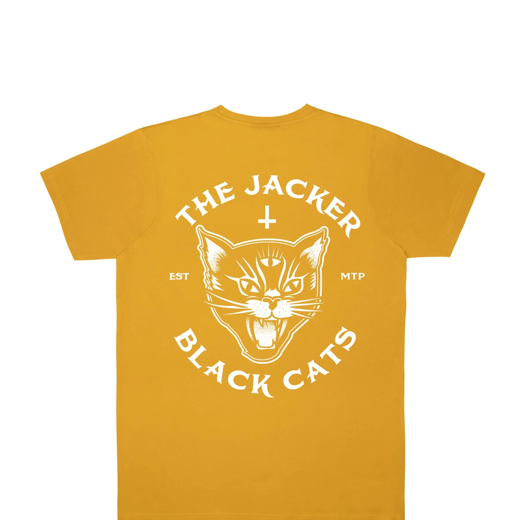 T-shirts|JACKER BLACK CATS - T-SHIRT - MUSTARD