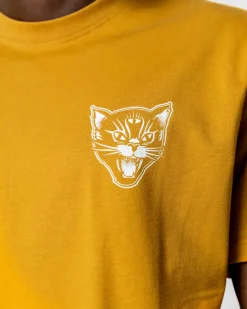 T-shirts|JACKER BLACK CATS - T-SHIRT - MUSTARD