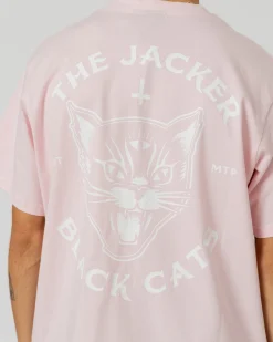 T-shirts|JACKER BLACK CATS T-SHIRT - PINK