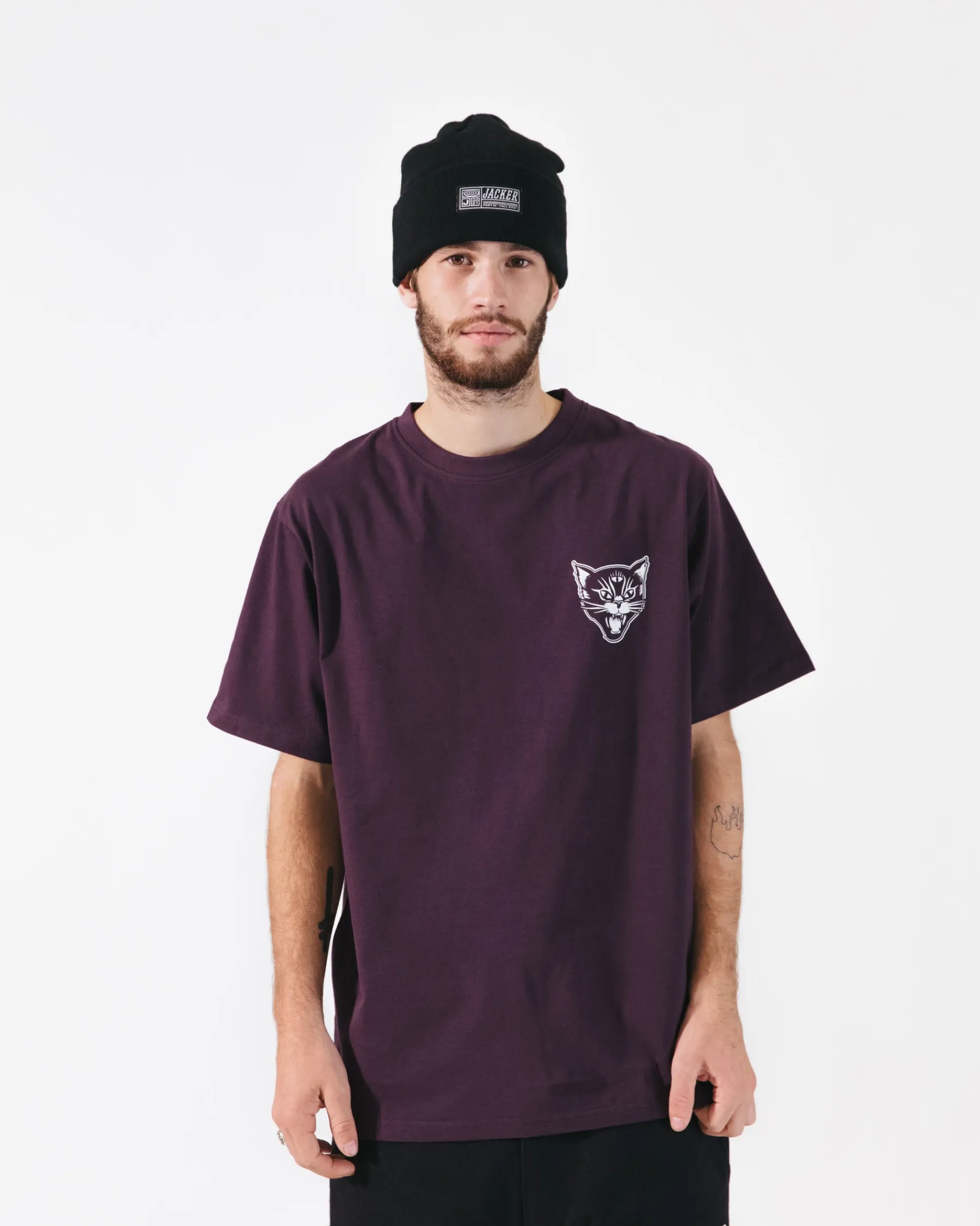 T-shirts|JACKER BLACK CATS - T-SHIRT - PURPLE