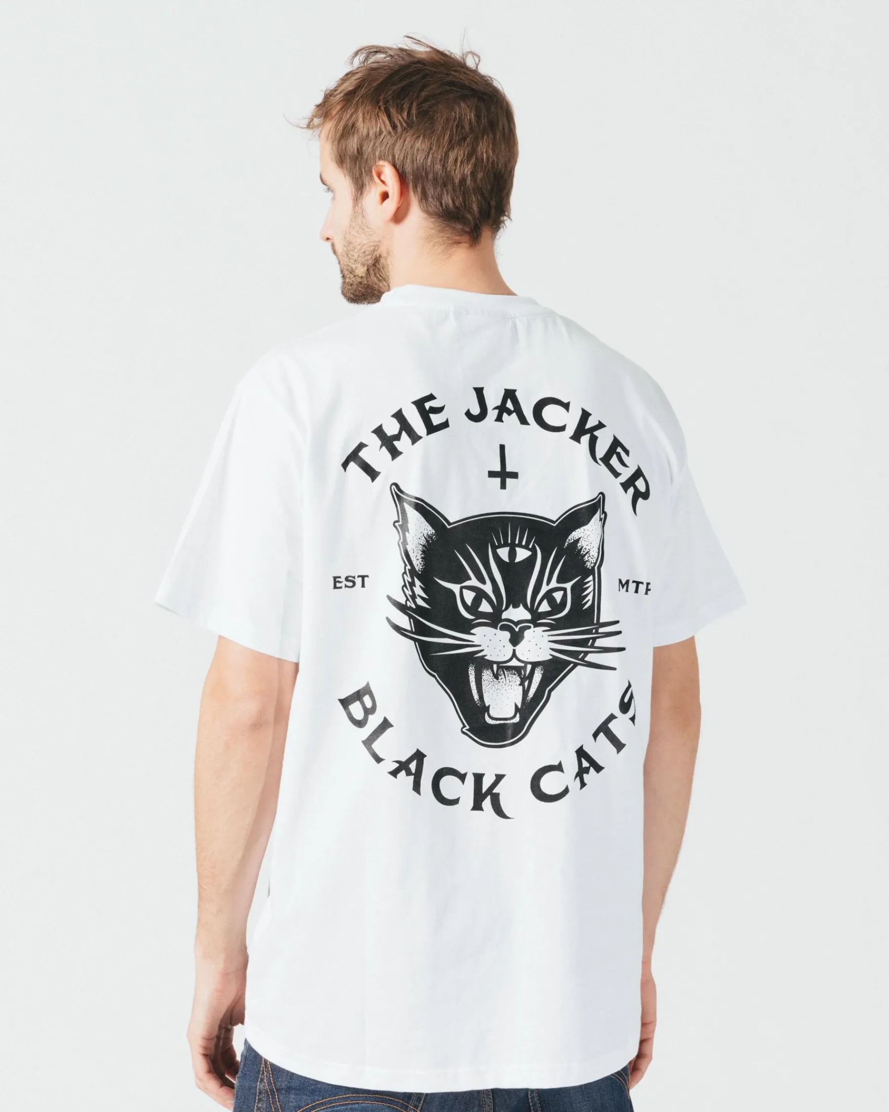 T-shirts|JACKER BLACK CATS - T-SHIRT - WHITE