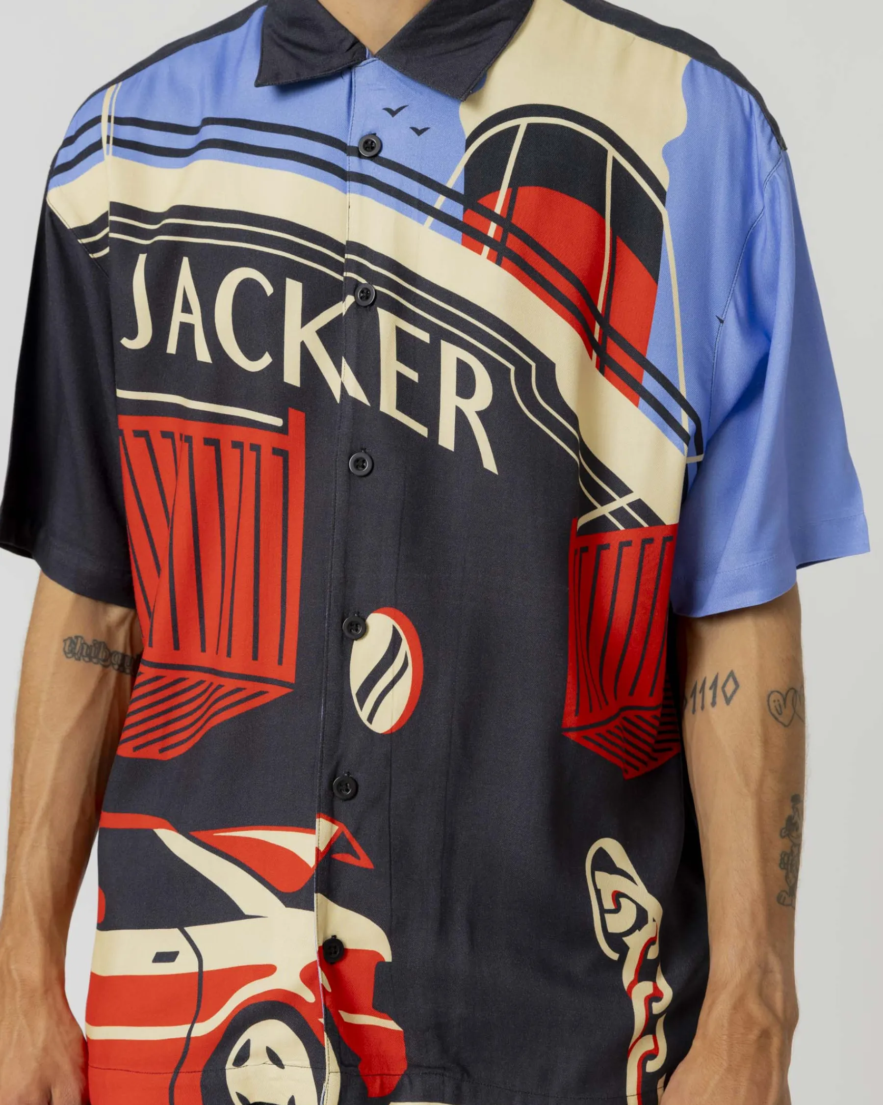 Chemises|JACKER BLACK TRADE SHIRT - AOP