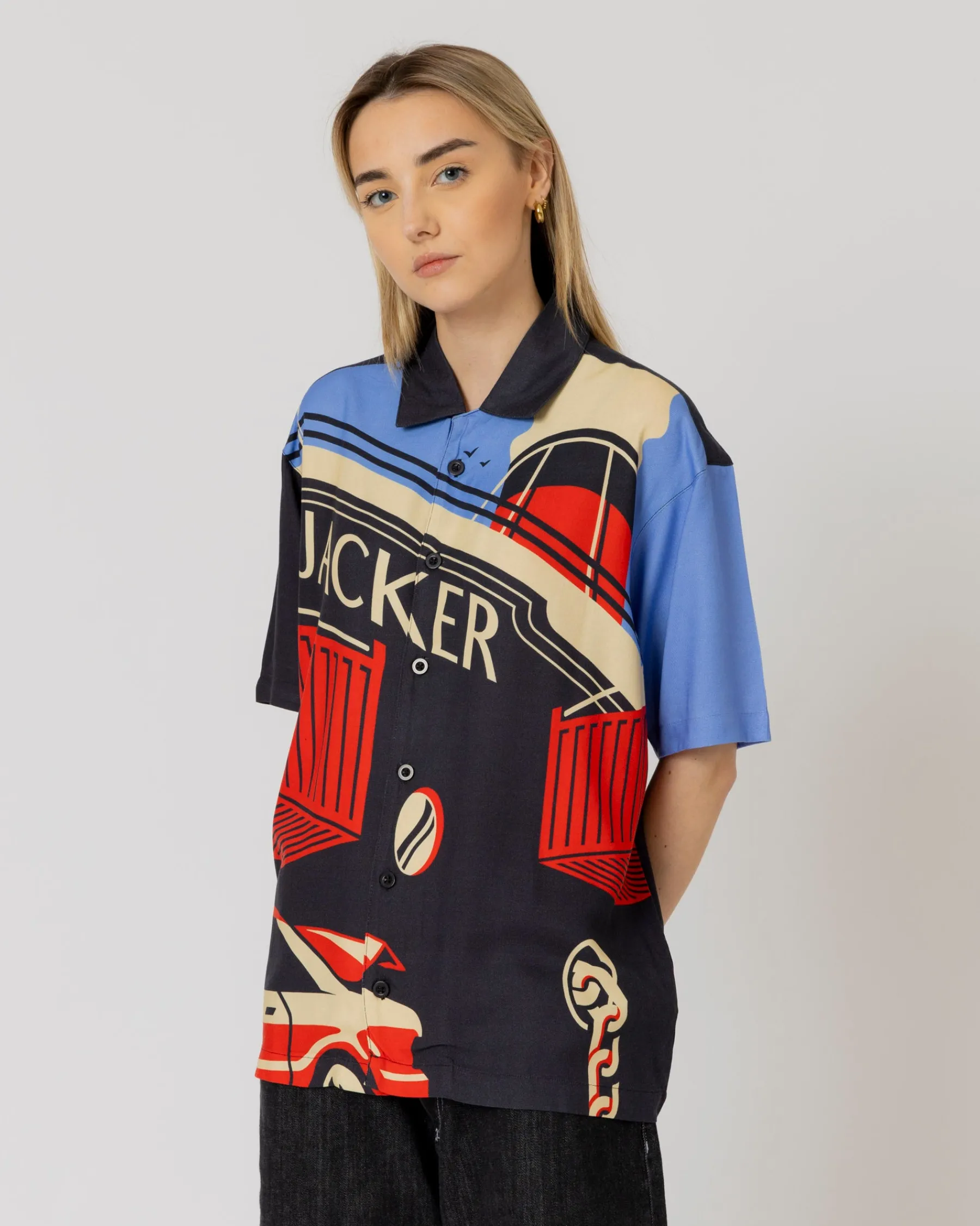 Chemises|JACKER BLACK TRADE SHIRT - AOP