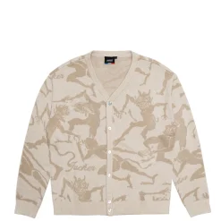 Knit|Vestes|JACKER CARDIGAN KNIT DEVILS DANCE - BEIGE