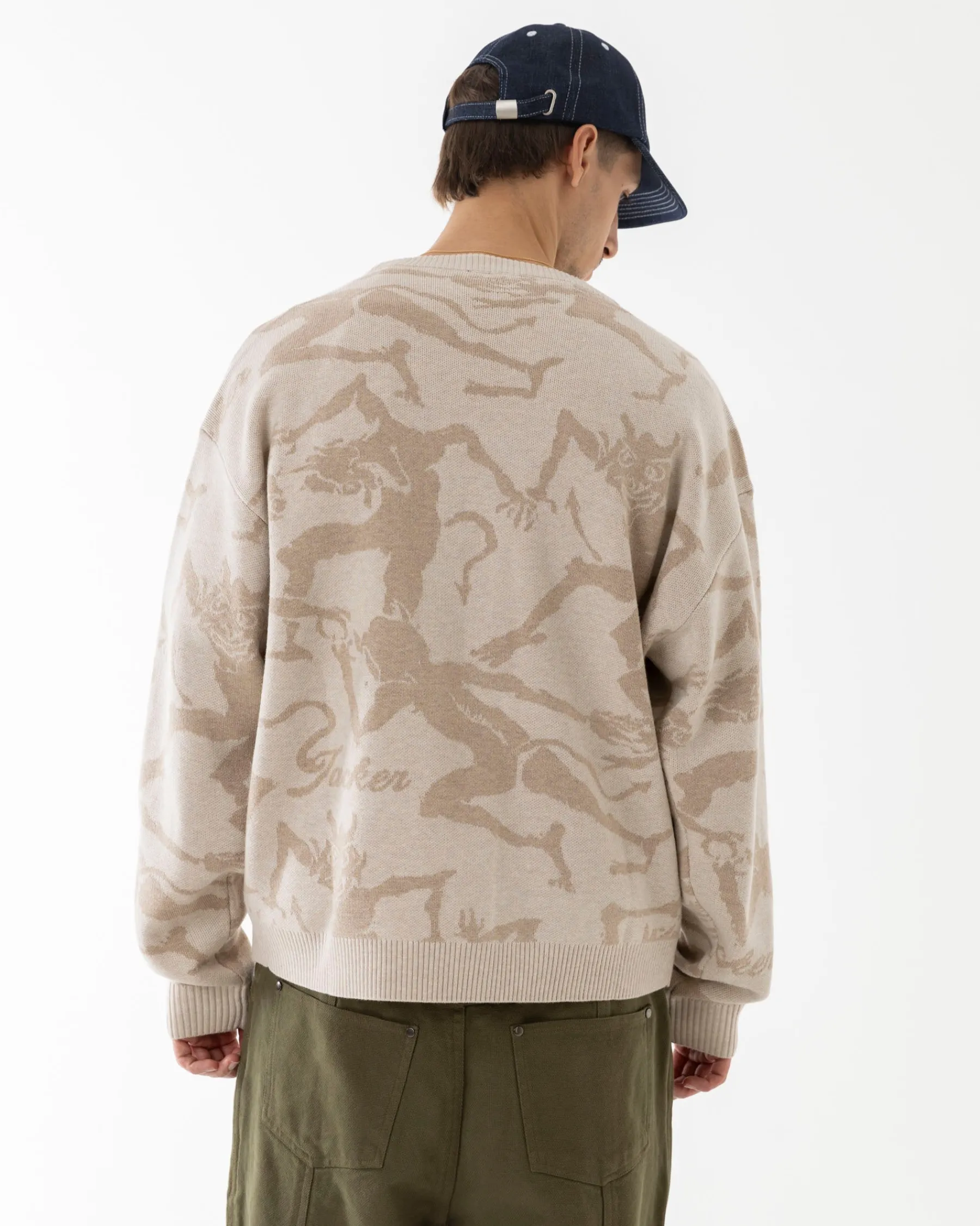 Knit|Vestes|JACKER CARDIGAN KNIT DEVILS DANCE - BEIGE