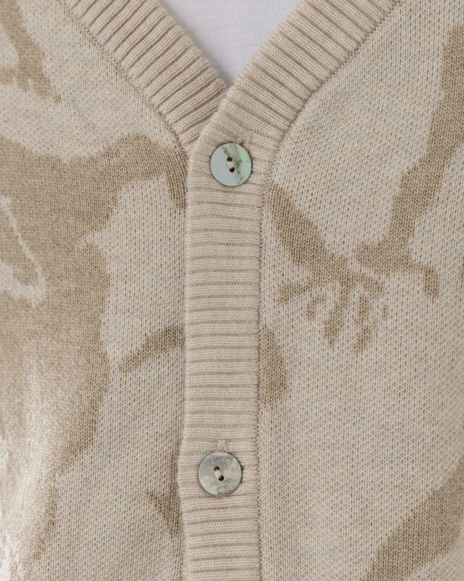 Knit|Vestes|JACKER CARDIGAN KNIT DEVILS DANCE - BEIGE