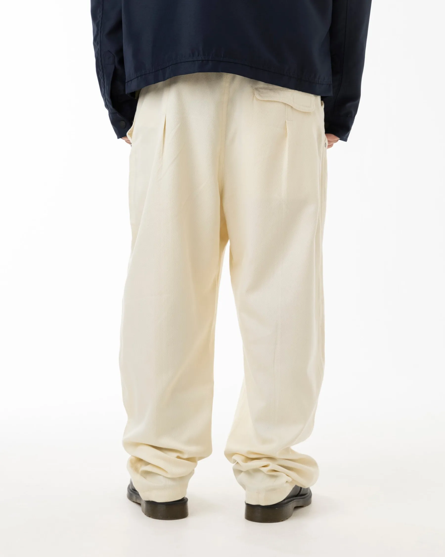 Pantalons & Shorts|JACKER CLIP BAGGY PANT - WHITE
