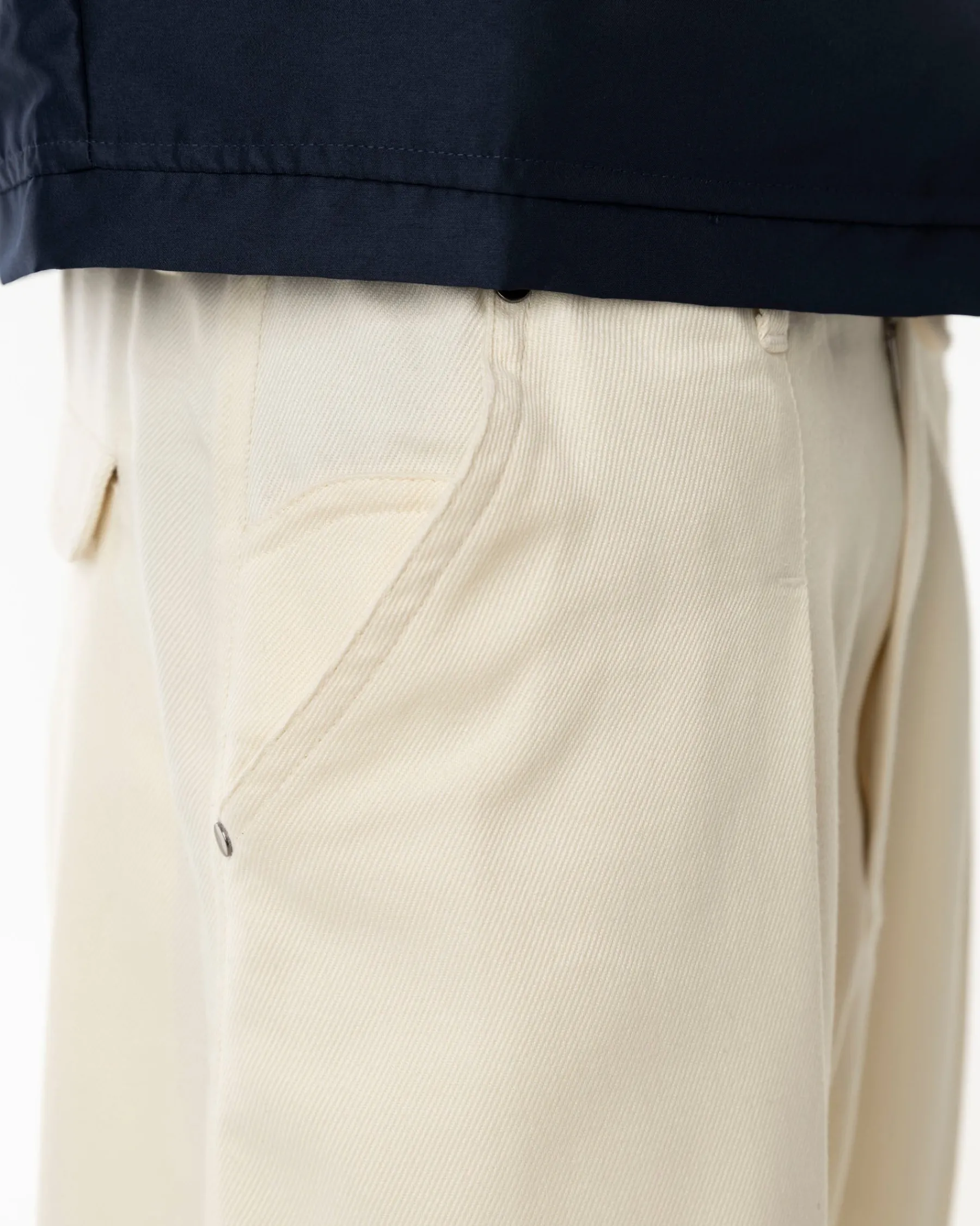 Pantalons & Shorts|JACKER CLIP BAGGY PANT - WHITE