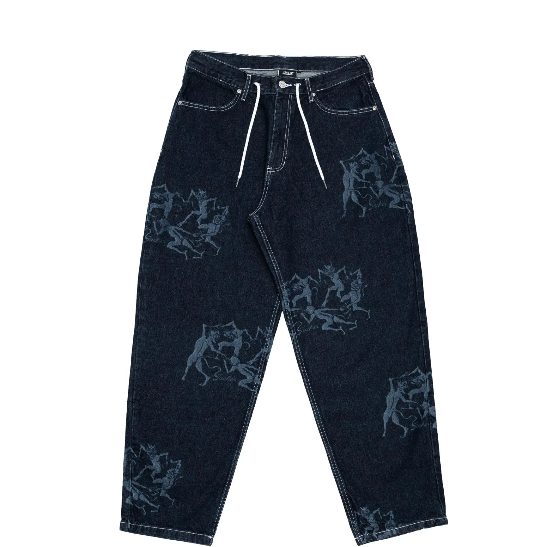 Pantalons & Shorts|JACKER DEVILS DANCE DENIM BAGGY PANT - AOP
