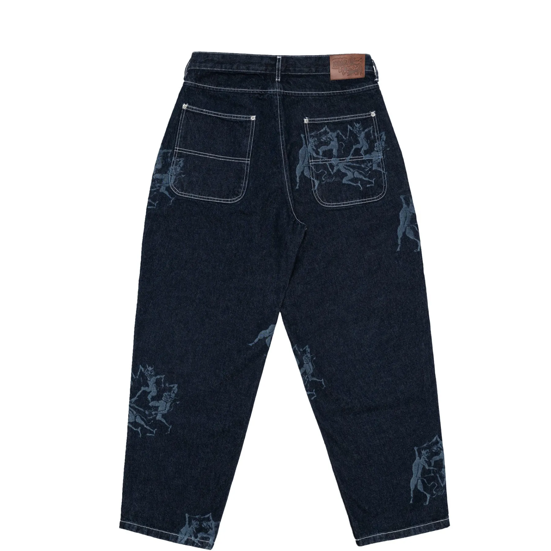 Pantalons & Shorts|JACKER DEVILS DANCE DENIM BAGGY PANT - AOP