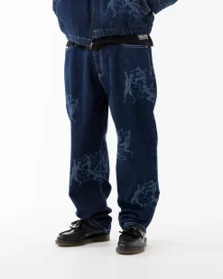 Pantalons & Shorts|JACKER DEVILS DANCE DENIM BAGGY PANT - AOP
