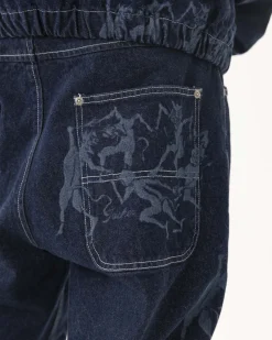 Pantalons & Shorts|JACKER DEVILS DANCE DENIM BAGGY PANT - AOP