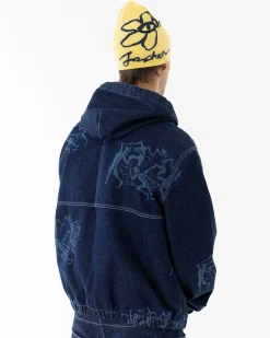 Vestes|JACKER DEVILS DANCE DENIM JACKET - AOP