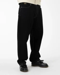 Pantalons & Shorts|JACKER DISTILLERY BAGGY DENIM PANT - BLACK