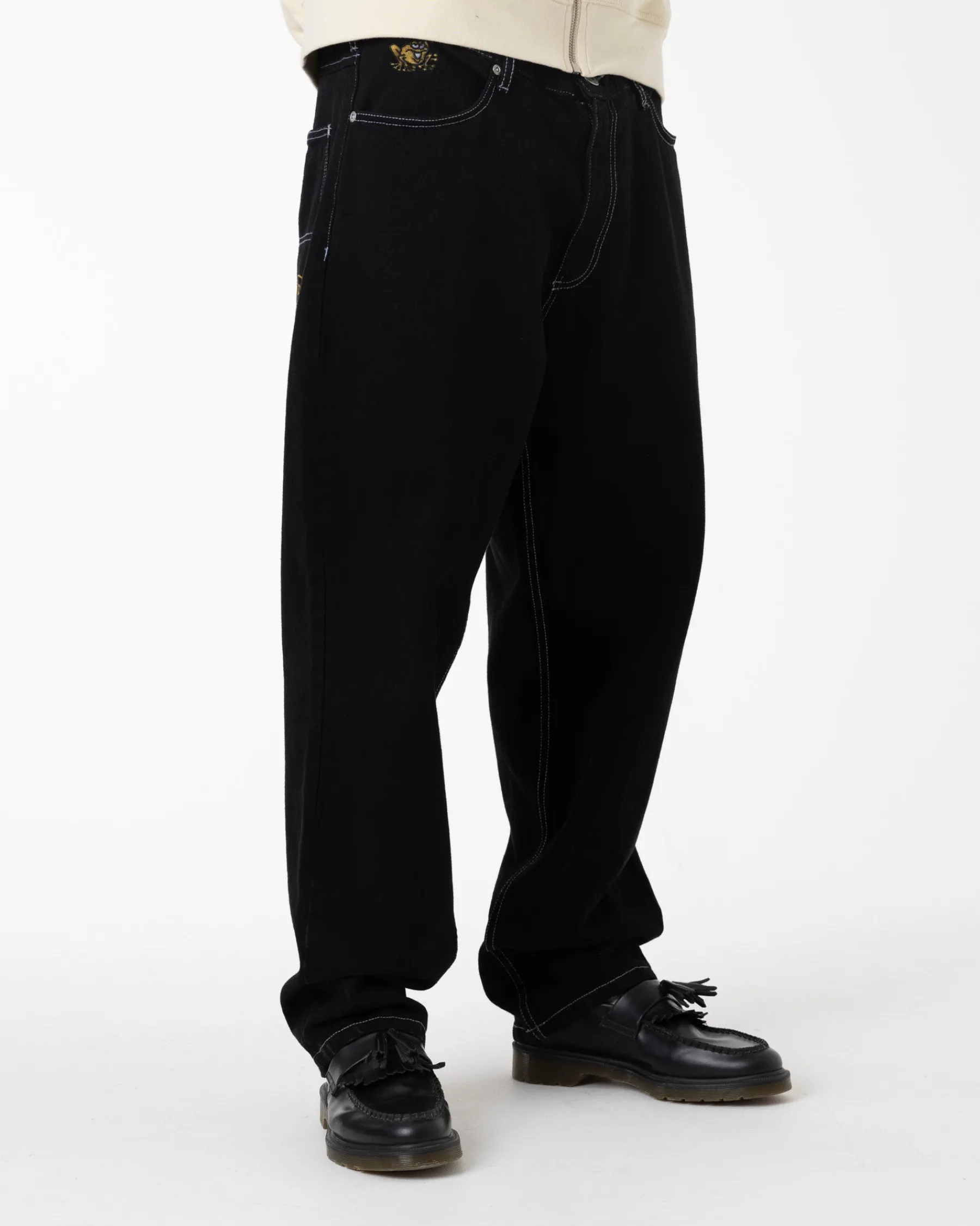 Pantalons & Shorts|JACKER DISTILLERY BAGGY DENIM PANT - BLACK