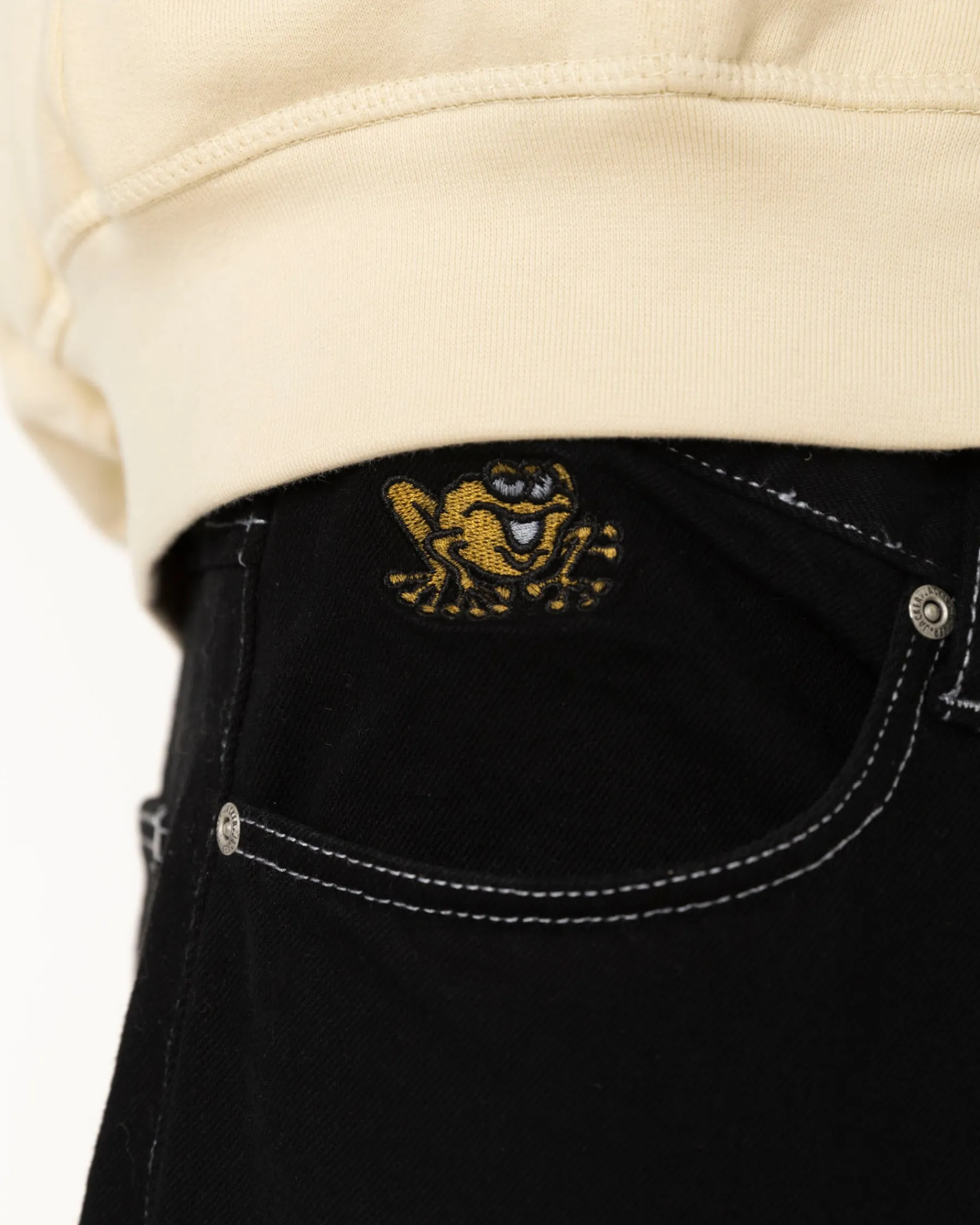 Pantalons & Shorts|JACKER DISTILLERY BAGGY DENIM PANT - BLACK