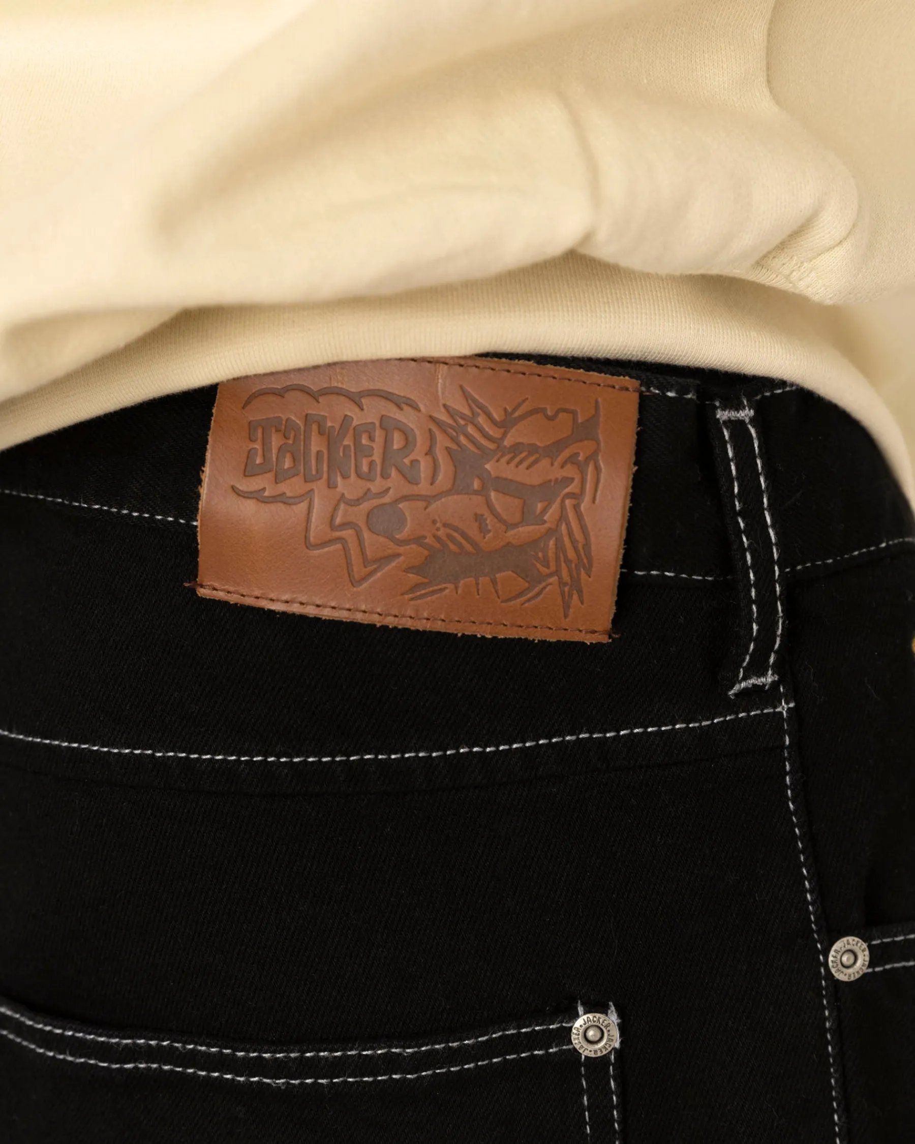 Pantalons & Shorts|JACKER DISTILLERY BAGGY DENIM PANT - BLACK
