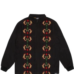 Knit|Polos|JACKER DOLPHIN CLUB FULL ZIP KNIT POLO - BLACK