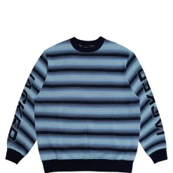 Sweats|Knit|JACKER EURO STRIPE KNIT - BLUE