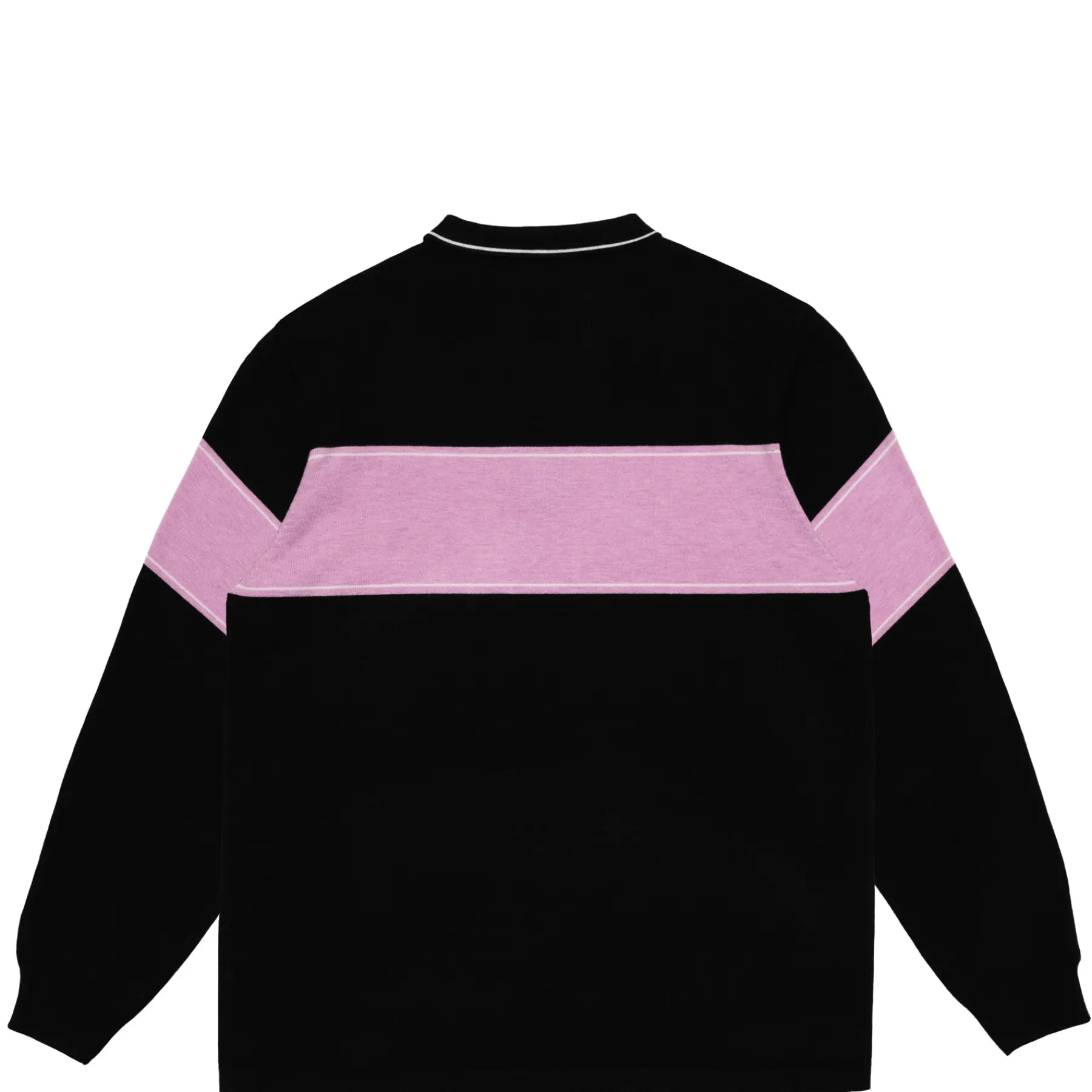 Knit|Polos|JACKER EURO STRIPE KNIT POLO - BLACK