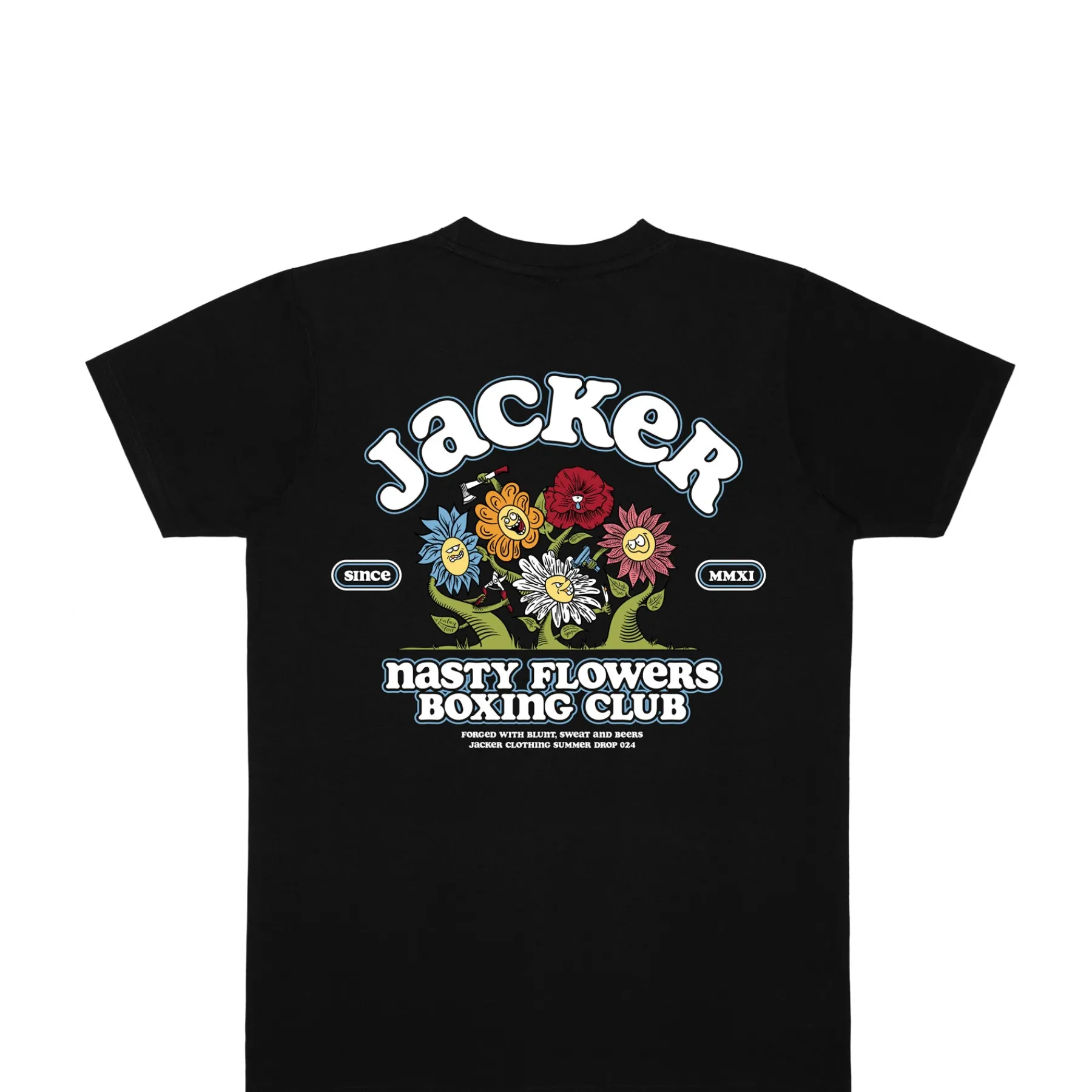 T-shirts|JACKER FIGHT FLOWER T-SHIRT - BLACK