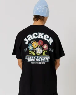 T-shirts|JACKER FIGHT FLOWER T-SHIRT - BLACK