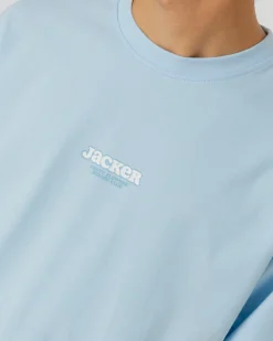 T-shirts|JACKER FIGHT FLOWER T-SHIRT - BLUE