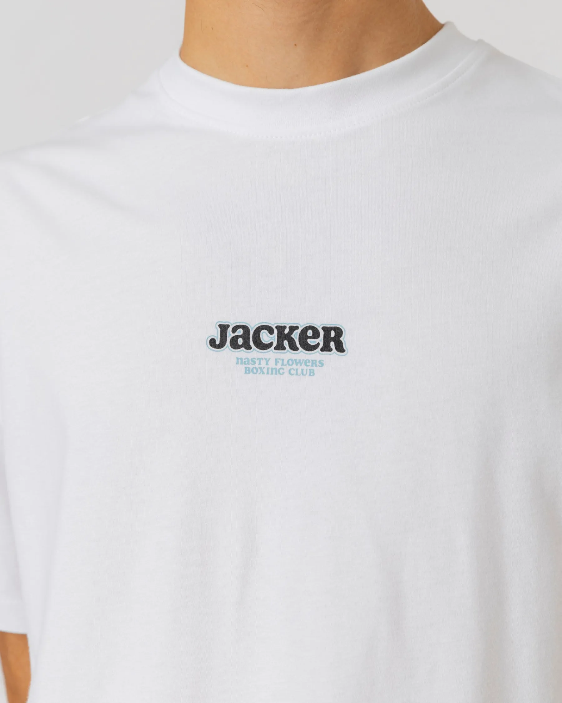 T-shirts|JACKER FIGHT FLOWER T-SHIRT - WHITE