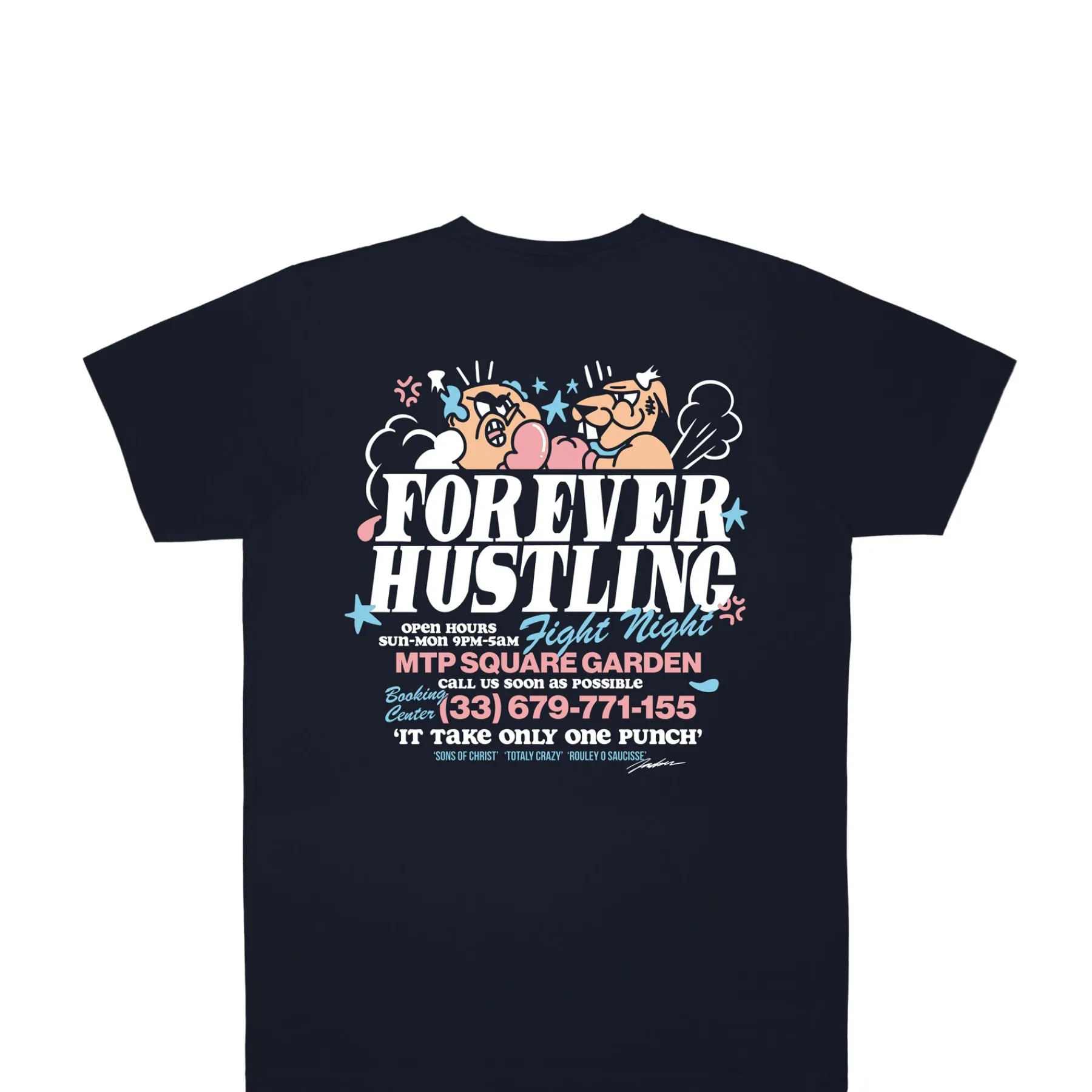 T-shirts|JACKER FIGHT T-SHIRT - NAVY