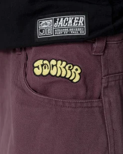 Pantalons & Shorts|JACKER FLOP TWILL EXTRA BAGGY PANT - PURPLE