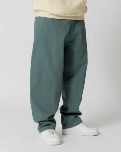 Pantalons & Shorts|JACKER FLOP TWILL EXTRA BAGGY PANT - TEAL
