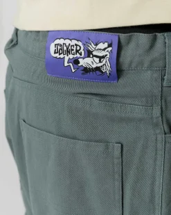 Pantalons & Shorts|JACKER FLOP TWILL EXTRA BAGGY PANT - TEAL