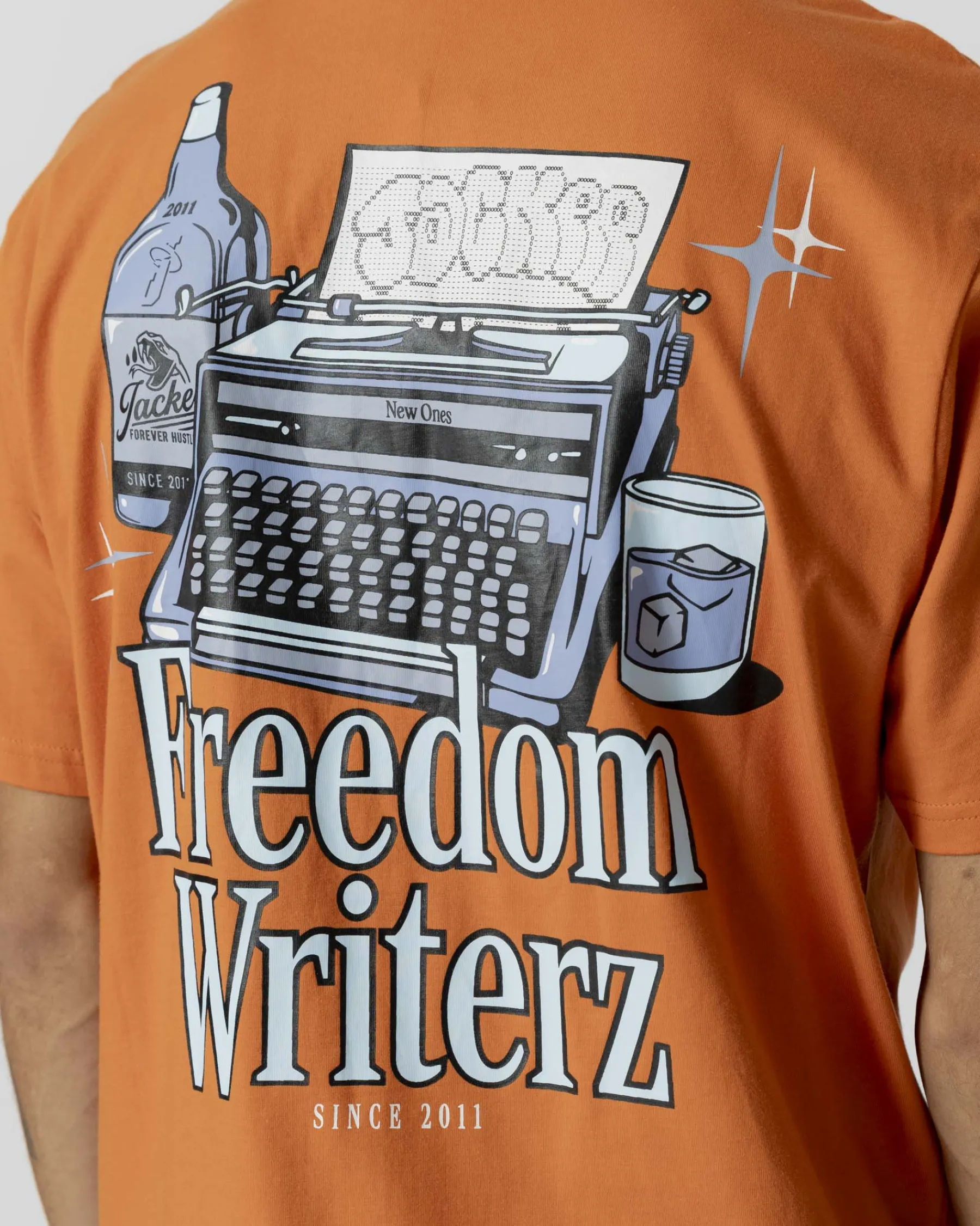 T-shirts|JACKER FREEDOM WRITERZ T-SHIRT - ORANGE
