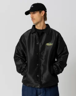 Vestes|JACKER GARAGE COACH JACKET - BLACK