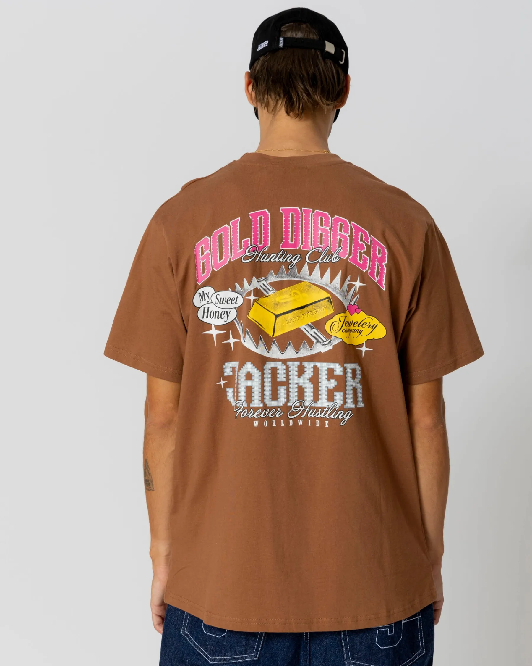 T-shirts|JACKER GOLD DIGGER T-SHIRT - BROWN