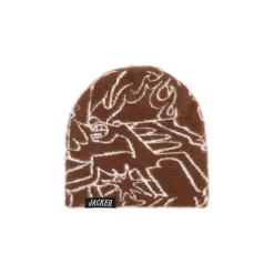 Headwear|JACKER HORSICA HAIRY BEANIE - BROWN
