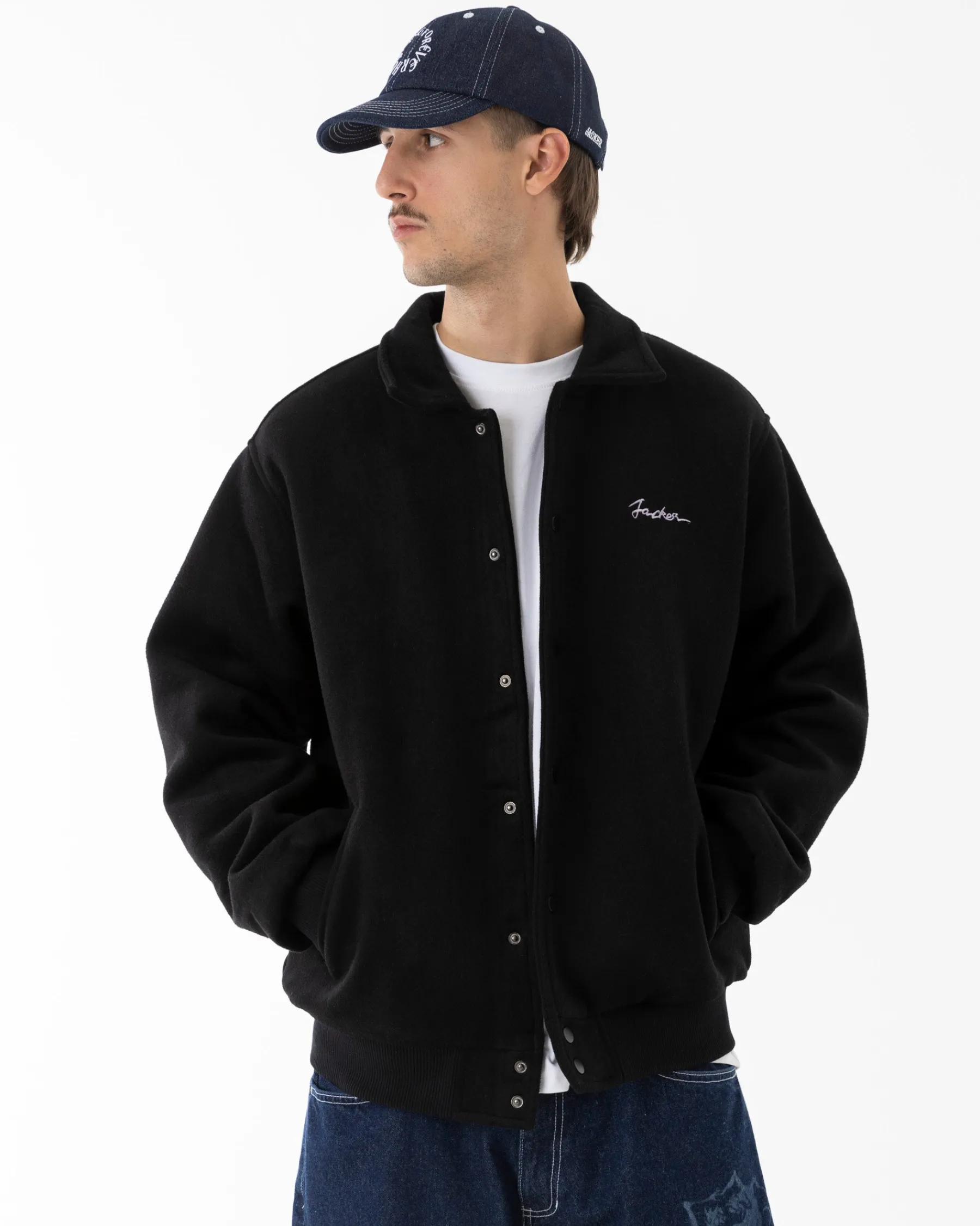 Vestes|JACKER HORSICA VARSITY JACKET - BLACK