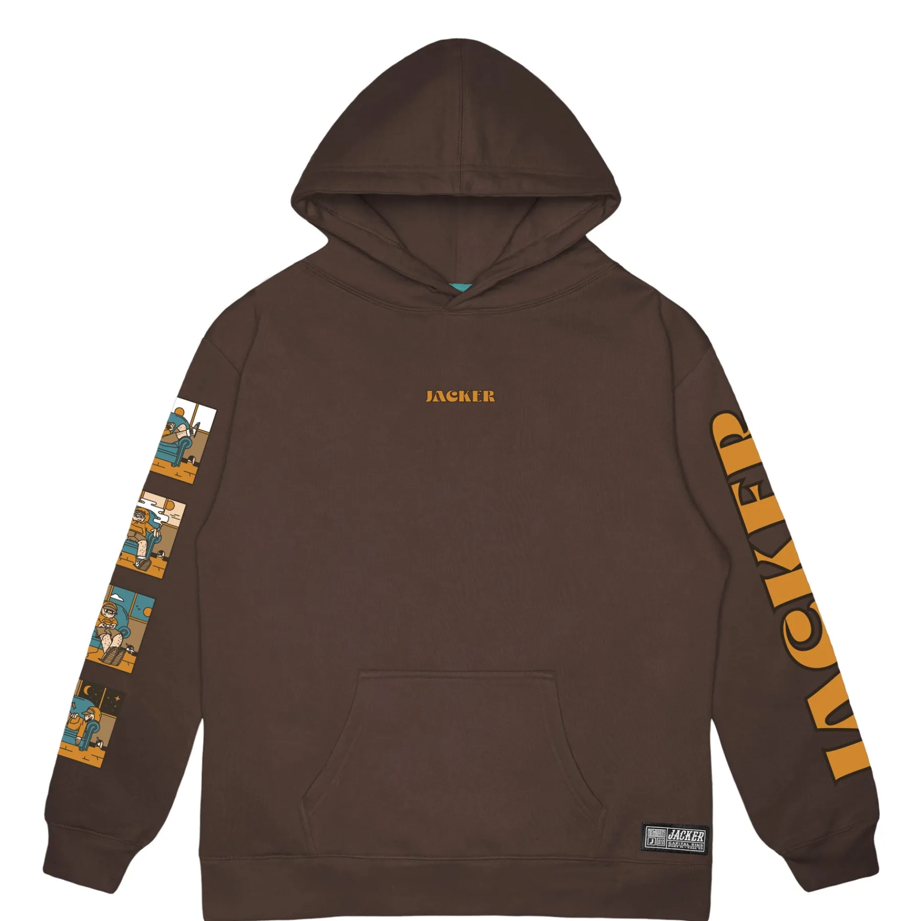 Sweats|JACKER LAZY - HOODIE - BROWN