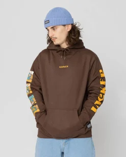Sweats|JACKER LAZY - HOODIE - BROWN